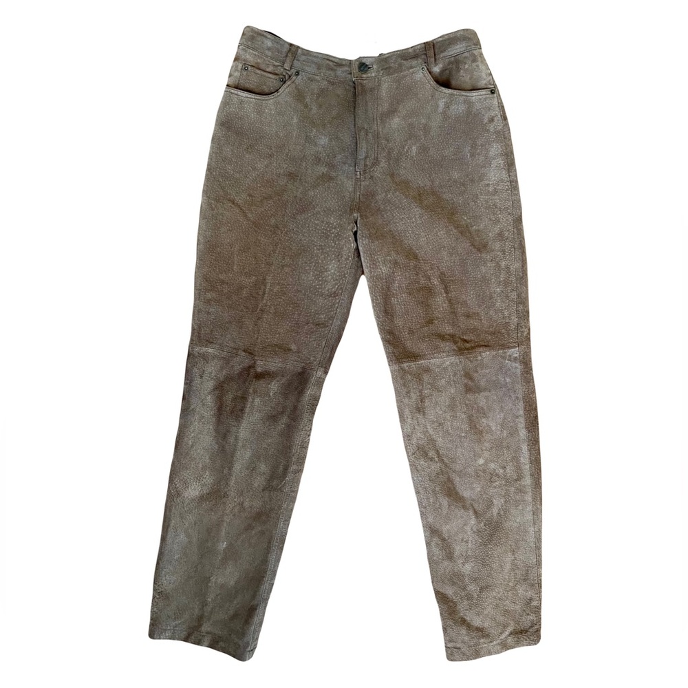 Vintage Bagatelle Brown Genuine Suede Pants Size 12